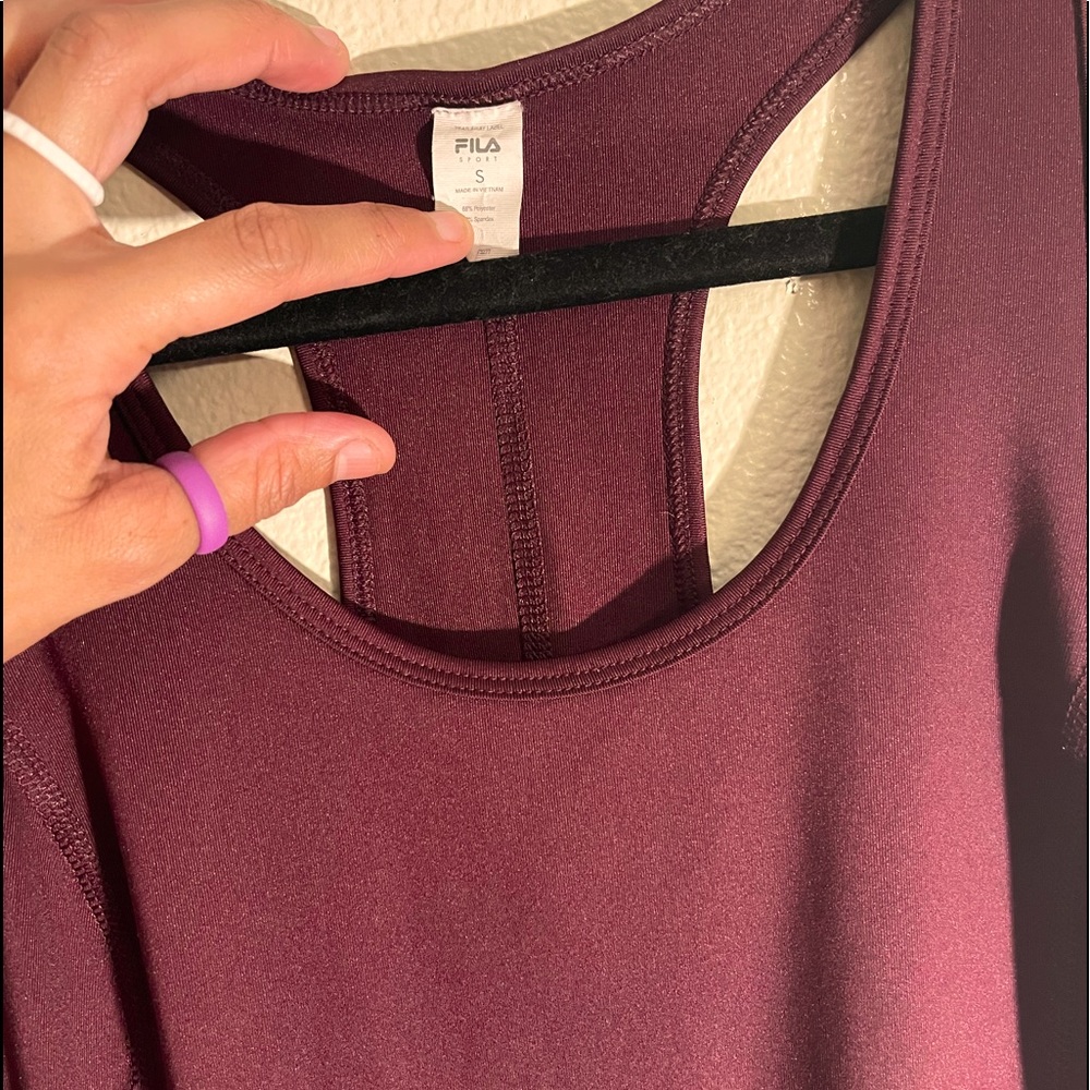 Maroon Fila Work Out Tank